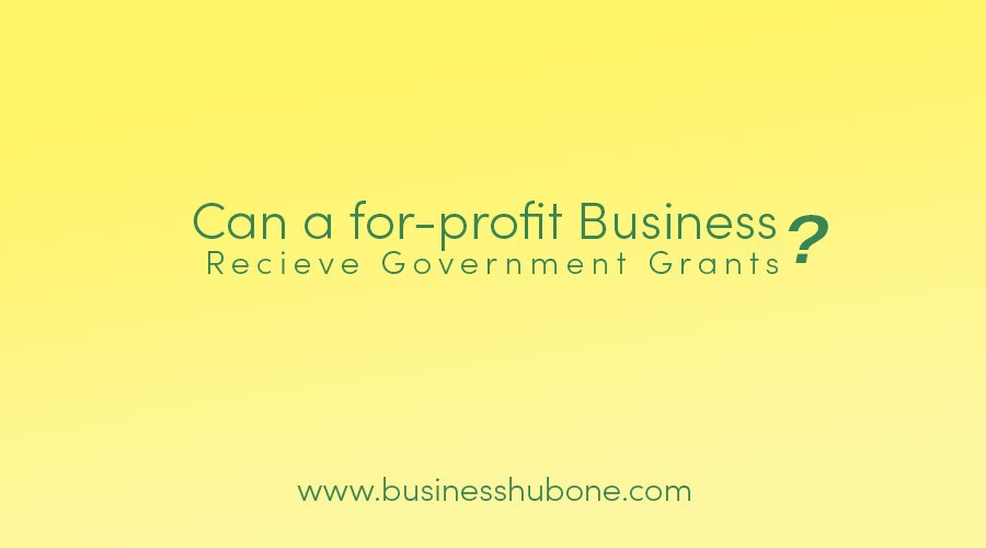 can a for-profit business receive government grant