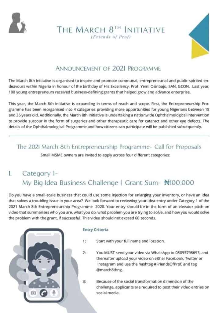 The 2021 March 8th Entrepreneurship Programme